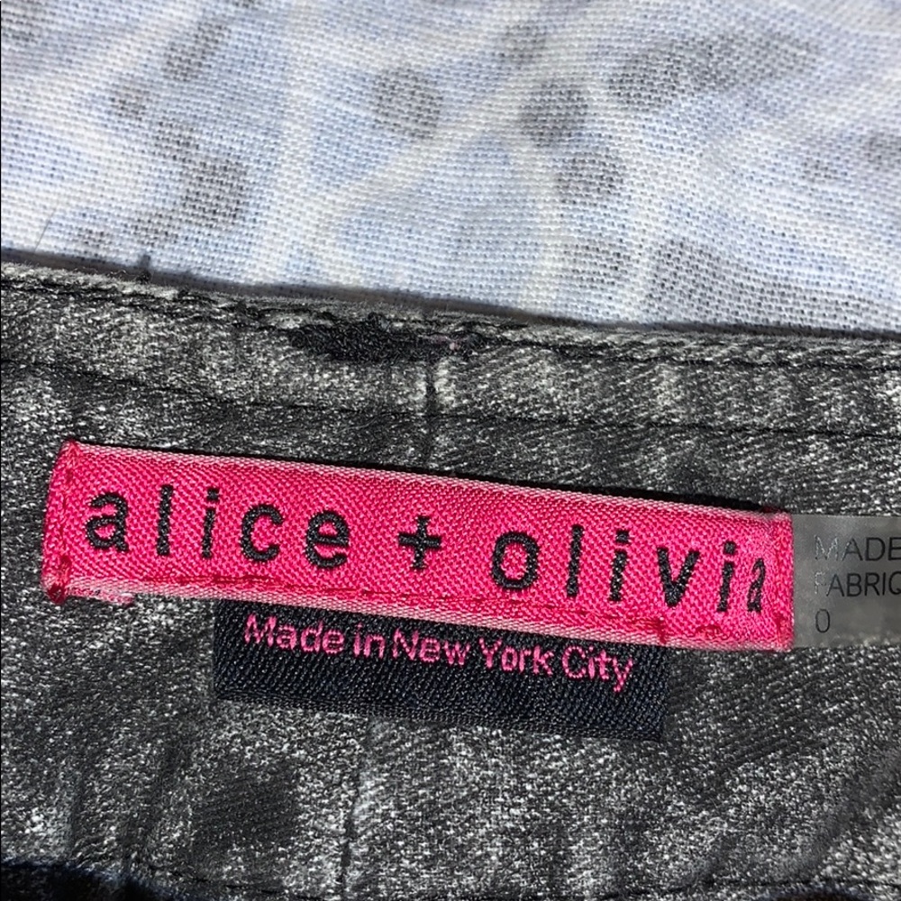 Alice + Olivia Cargo Acid Wash Gray Skinny Jeans - Picture 4 of 5